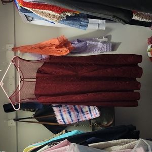 Burgundy party dress